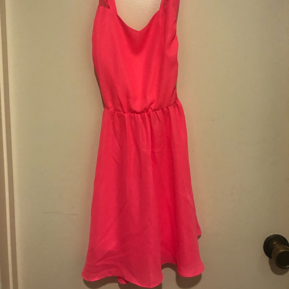 Hot pink skater dress